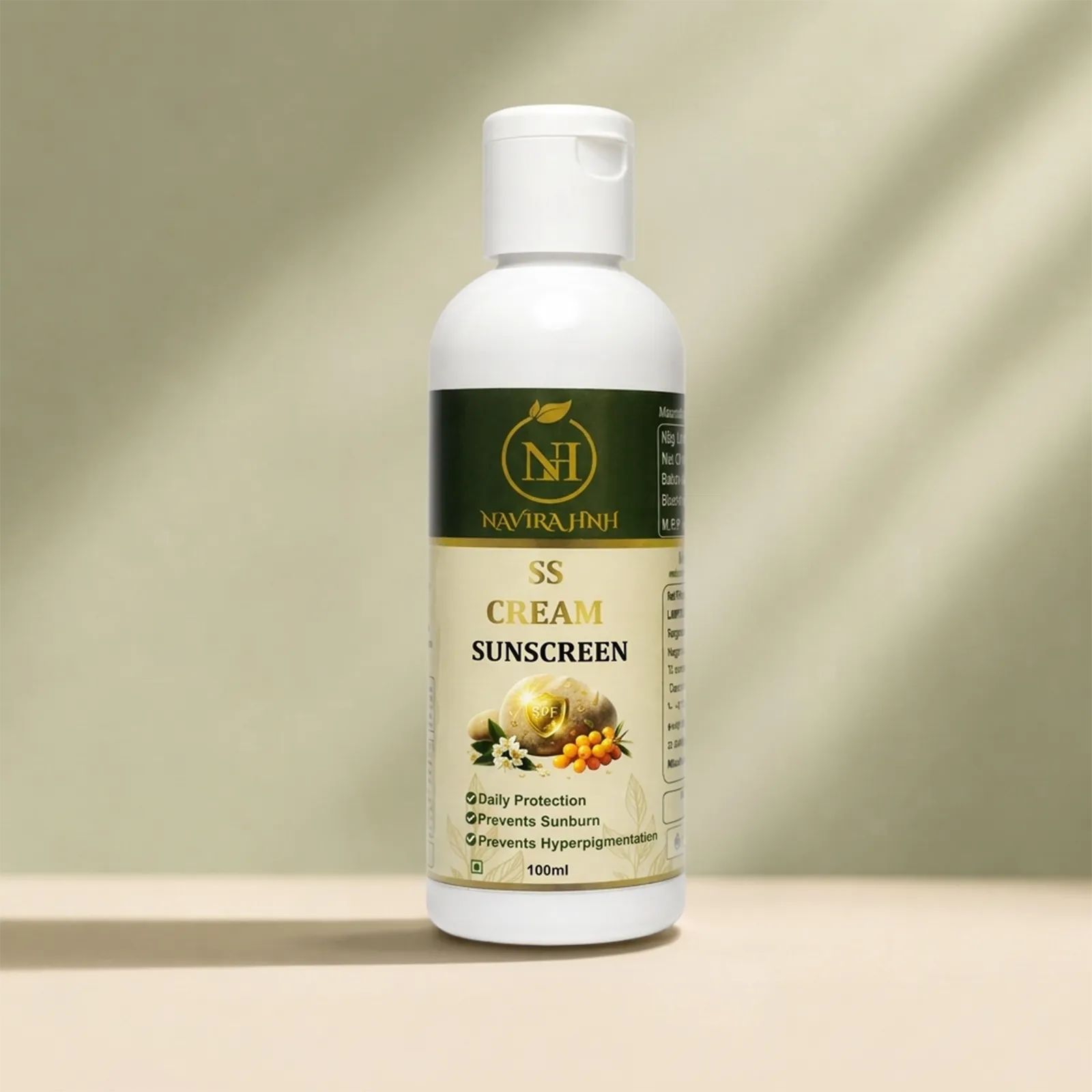 SS Cream Sunscreen | Lightweight Daily Sun Protection | Non-Sticky Formula | Smooth Base Under Makeup